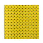 Yellow Bee Pattern Print Silk Bandana