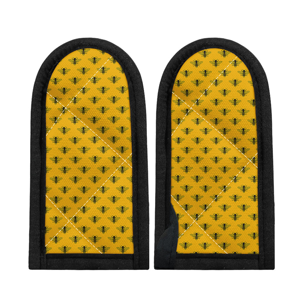 Yellow Bee Pattern Print Skillet Handle Cover