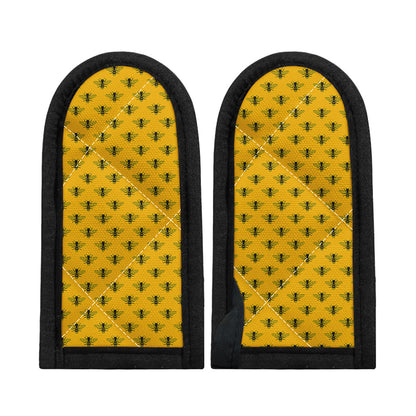 Yellow Bee Pattern Print Skillet Handle Cover