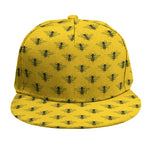Yellow Bee Pattern Print Snapback Cap