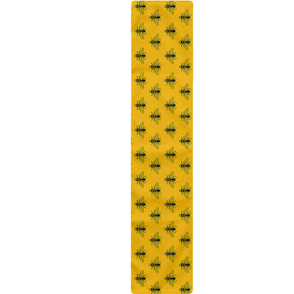 Yellow Bee Pattern Print Table Runner