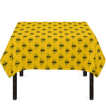 Yellow Bee Pattern Print Tablecloth