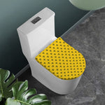 Yellow Bee Pattern Print Toilet Lid Cover