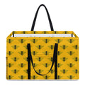 Yellow Bee Pattern Print Utility Tote Bag