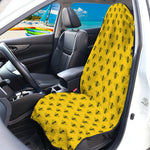 Yellow Bee Pattern Print Waterproof Car Seat Cover