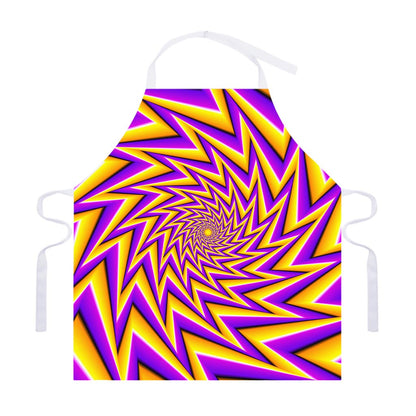Yellow Big Bang Moving Optical Illusion Adjustable Apron