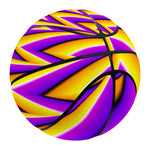 Yellow Big Bang Moving Optical Illusion Basketball
