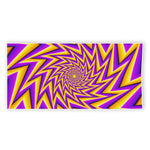 Yellow Big Bang Moving Optical Illusion Beach Towel