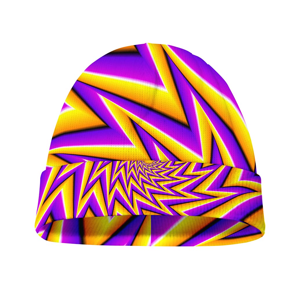 Yellow Big Bang Moving Optical Illusion Beanie