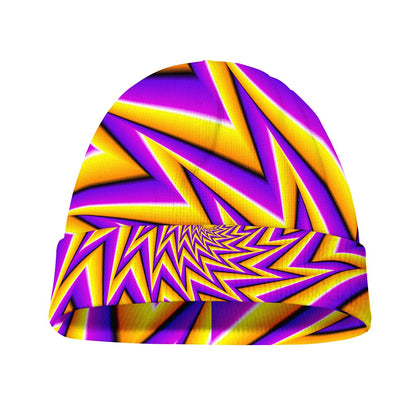Yellow Big Bang Moving Optical Illusion Beanie