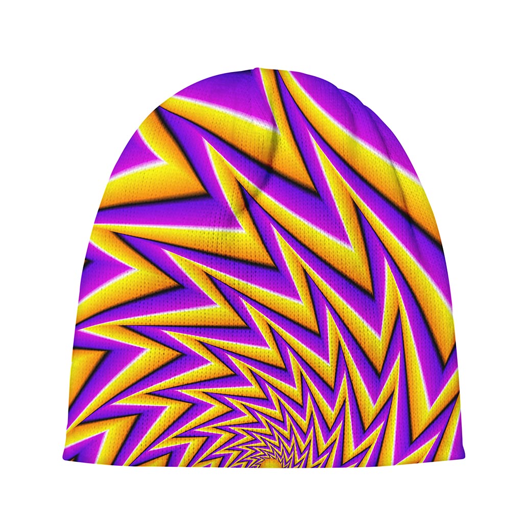 Yellow Big Bang Moving Optical Illusion Beanie