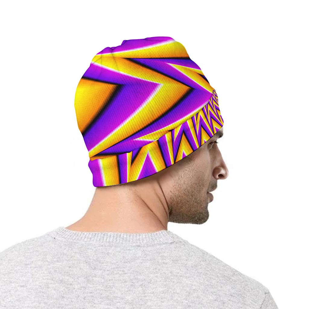 Yellow Big Bang Moving Optical Illusion Beanie