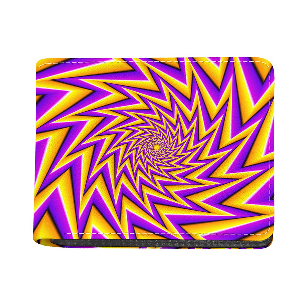 Yellow Big Bang Moving Optical Illusion Bifold Wallet