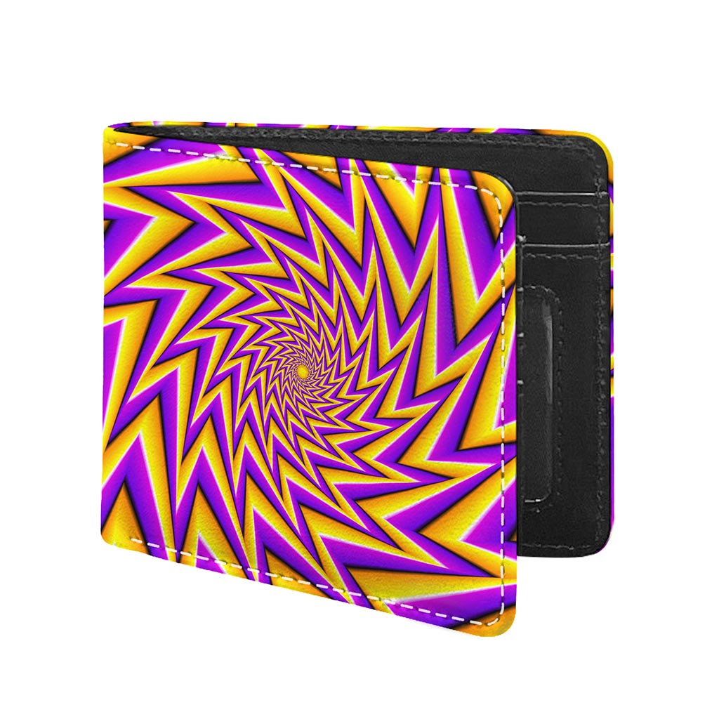 Yellow Big Bang Moving Optical Illusion Bifold Wallet