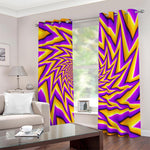 Yellow Big Bang Moving Optical Illusion Blackout Grommet Curtains