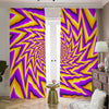 Yellow Big Bang Moving Optical Illusion Blackout Pencil Pleat Curtains