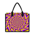 Yellow Big Bang Moving Optical Illusion Canvas Tote Bag