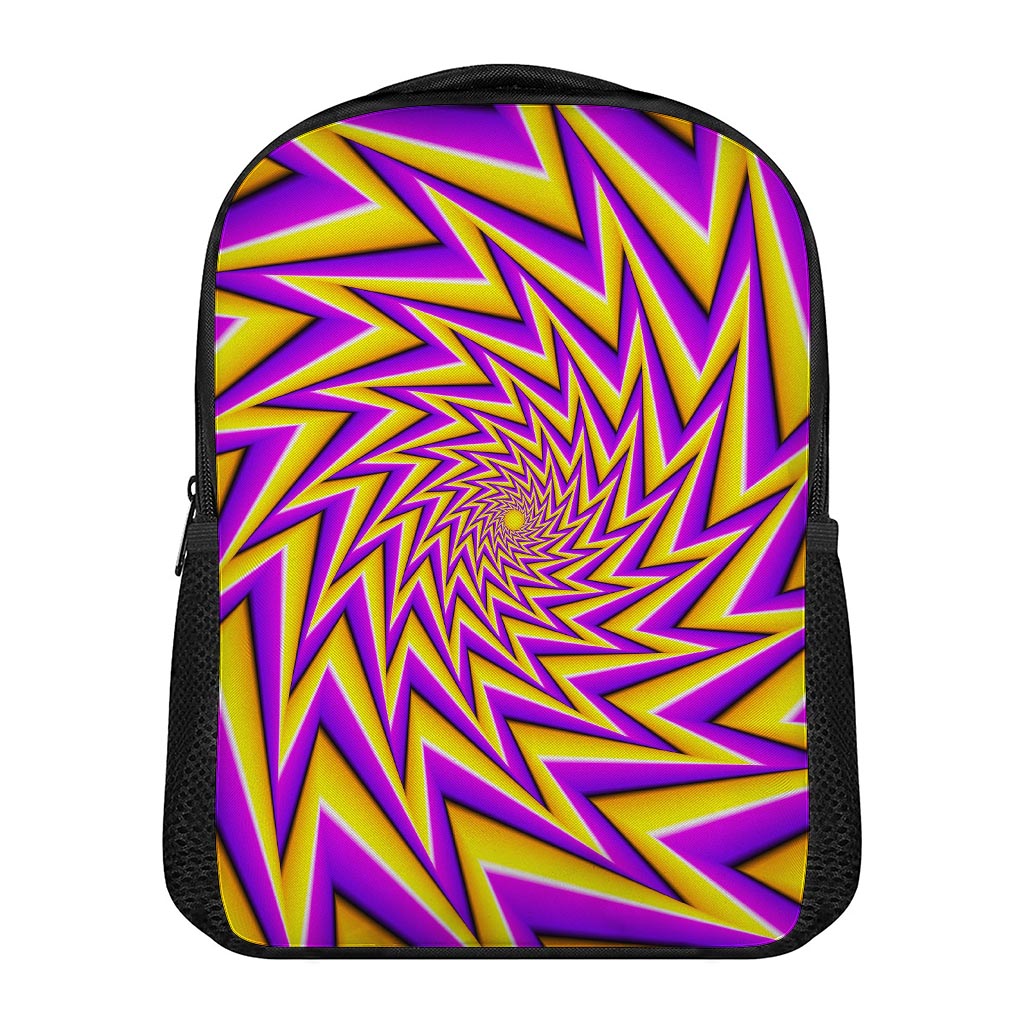 Yellow Big Bang Moving Optical Illusion Casual Backpack