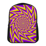 Yellow Big Bang Moving Optical Illusion Casual Backpack