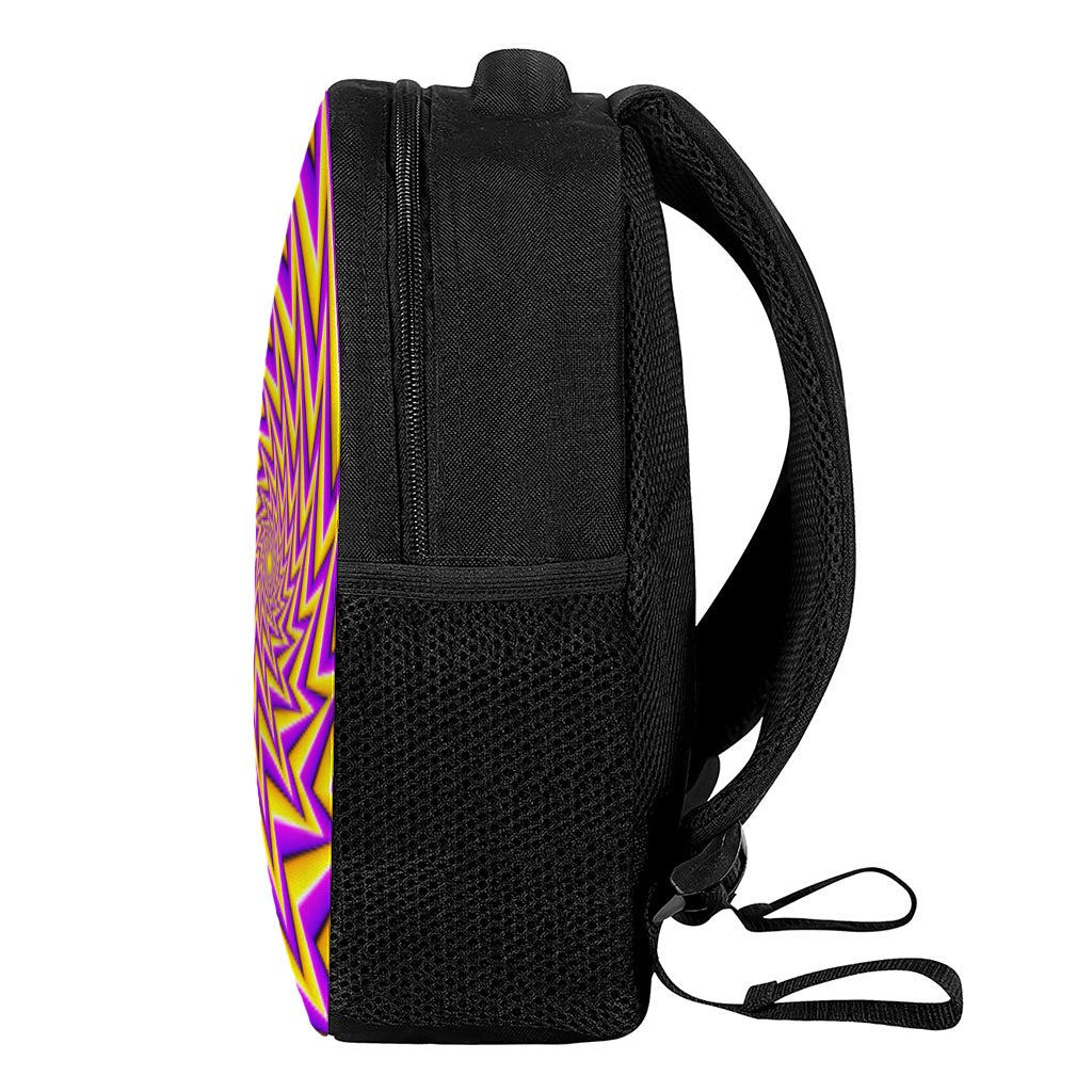 Yellow Big Bang Moving Optical Illusion Casual Backpack
