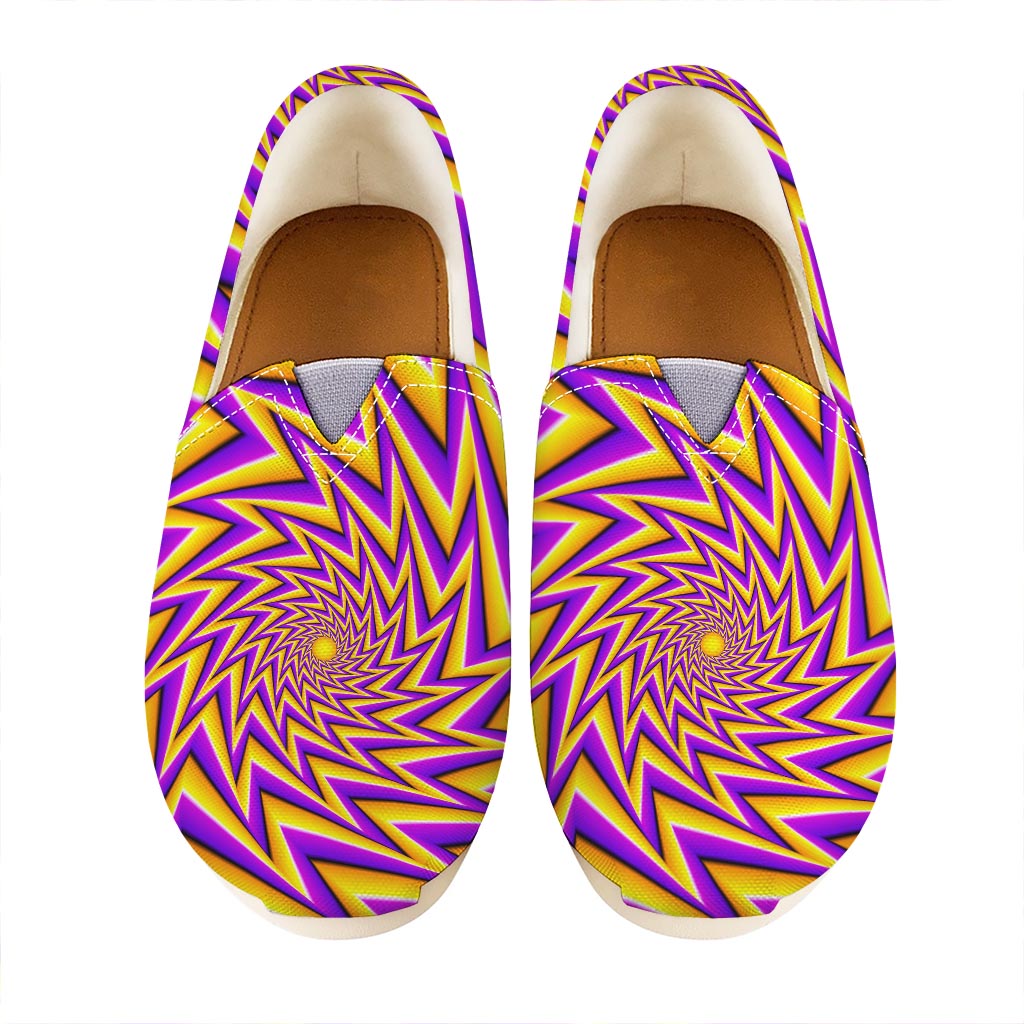 Yellow Big Bang Moving Optical Illusion Casual Shoes