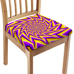 Yellow Big Bang Moving Optical Illusion Chair Cushion Cover