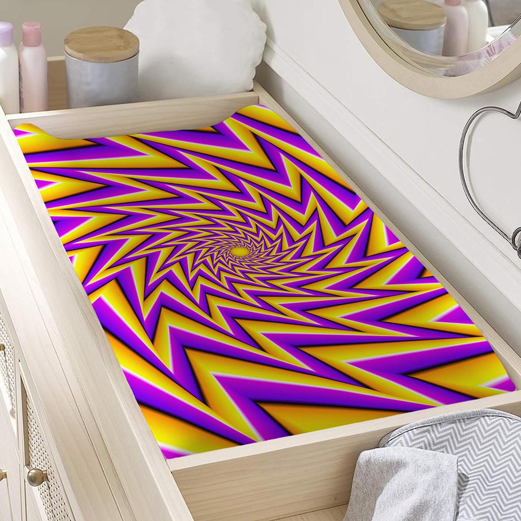 Yellow Big Bang Moving Optical Illusion Changing Pad Cover
