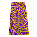 Yellow Big Bang Moving Optical Illusion Cotton Front Slit Maxi Skirt