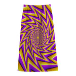 Yellow Big Bang Moving Optical Illusion Cotton Front Slit Maxi Skirt