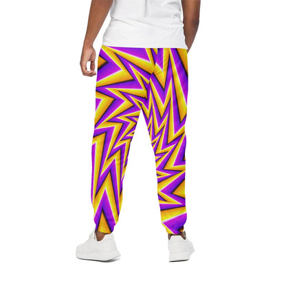 Yellow Big Bang Moving Optical Illusion Cotton Pants