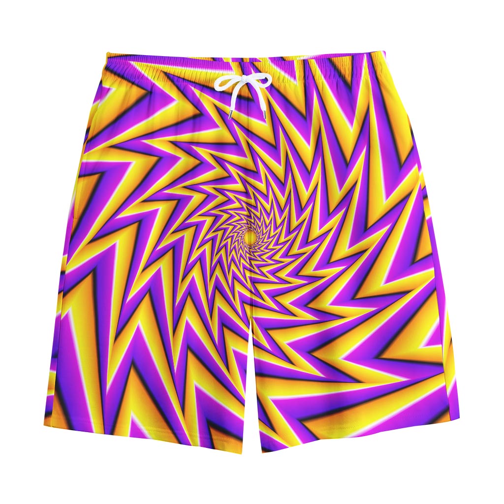 Yellow Big Bang Moving Optical Illusion Cotton Shorts
