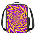 Yellow Big Bang Moving Optical Illusion Crossbody Lunch Bag