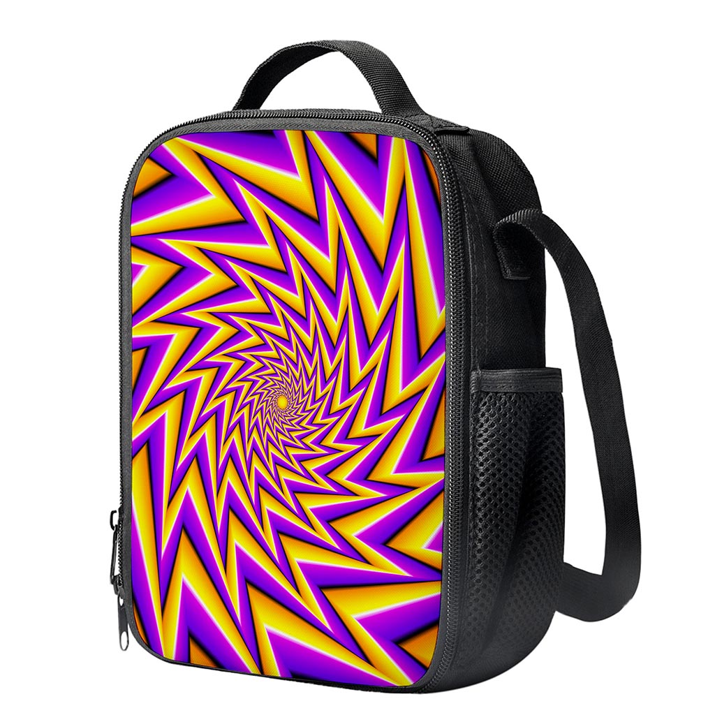 Yellow Big Bang Moving Optical Illusion Crossbody Lunch Bag