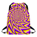 Yellow Big Bang Moving Optical Illusion Drawstring Backpack