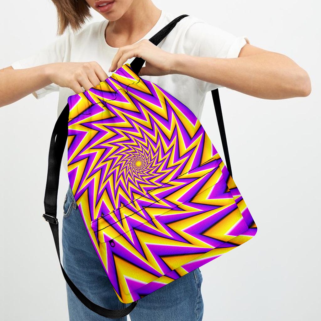 Yellow Big Bang Moving Optical Illusion Drawstring Backpack