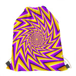 Yellow Big Bang Moving Optical Illusion Drawstring Bag