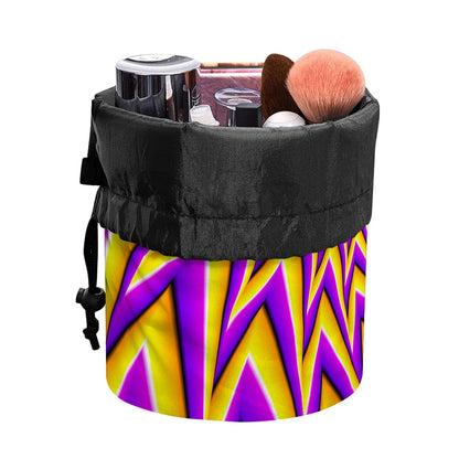 Yellow Big Bang Moving Optical Illusion Drawstring Makeup Bag