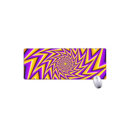 Yellow Big Bang Moving Optical Illusion Extended Mouse Pad