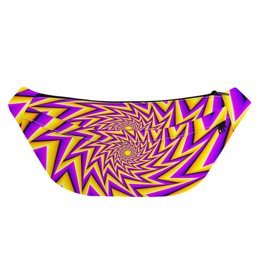 Yellow Big Bang Moving Optical Illusion Fanny Pack