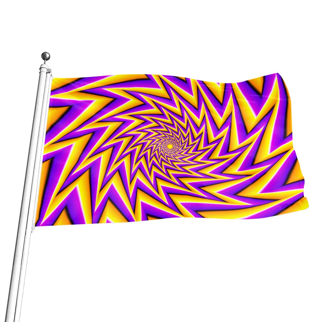 Yellow Big Bang Moving Optical Illusion Flag