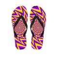 Yellow Big Bang Moving Optical Illusion Flip Flops