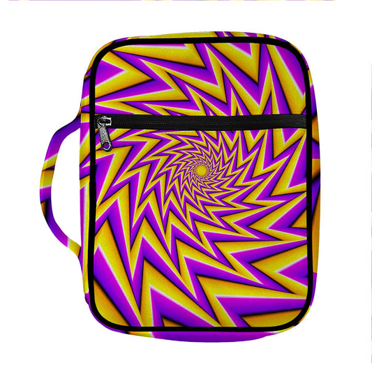 Yellow Big Bang Moving Optical Illusion Front Pocket Bible Bag