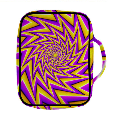 Yellow Big Bang Moving Optical Illusion Front Pocket Bible Bag