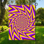 Yellow Big Bang Moving Optical Illusion Garden Flag