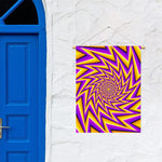 Yellow Big Bang Moving Optical Illusion Garden Flag