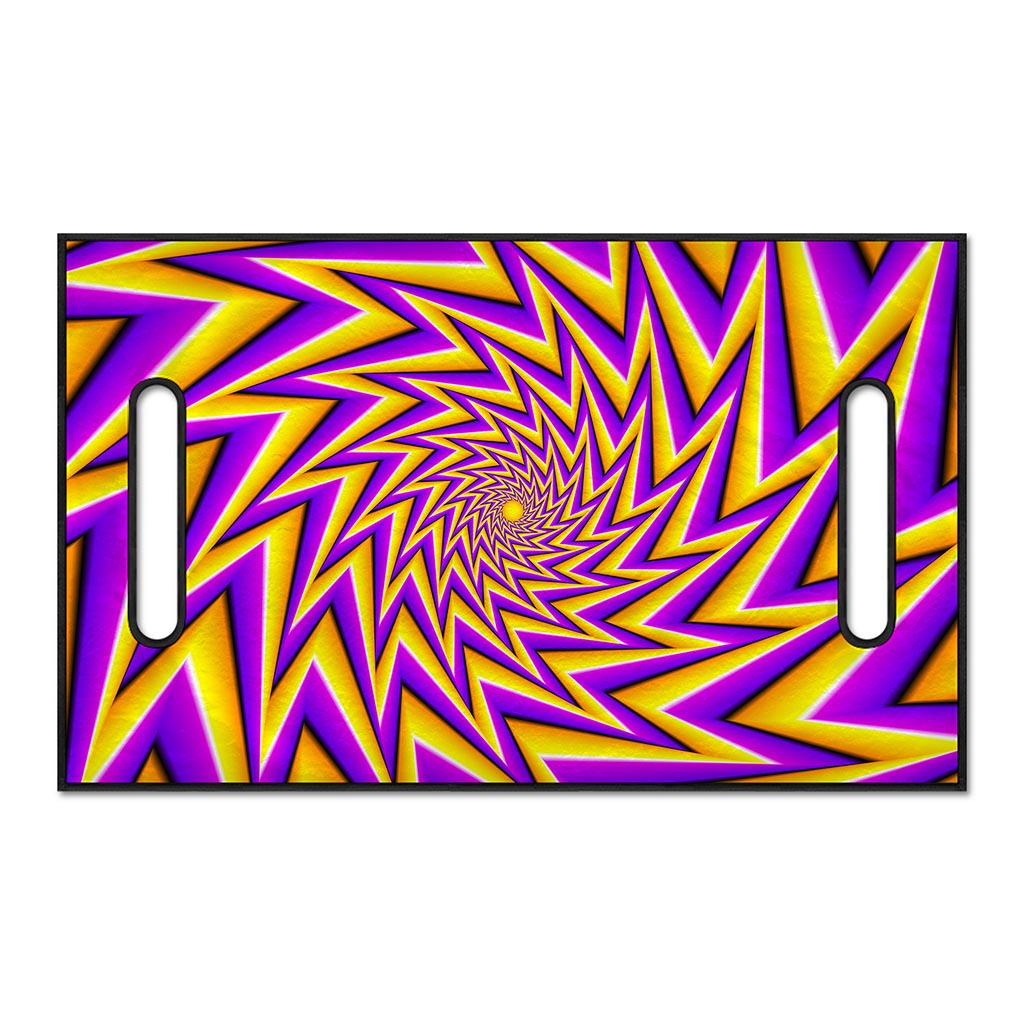 Yellow Big Bang Moving Optical Illusion Golf Cart Seat Cover