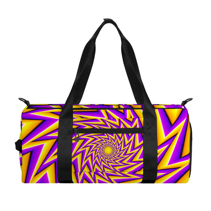 Yellow Big Bang Moving Optical Illusion Gym Bag