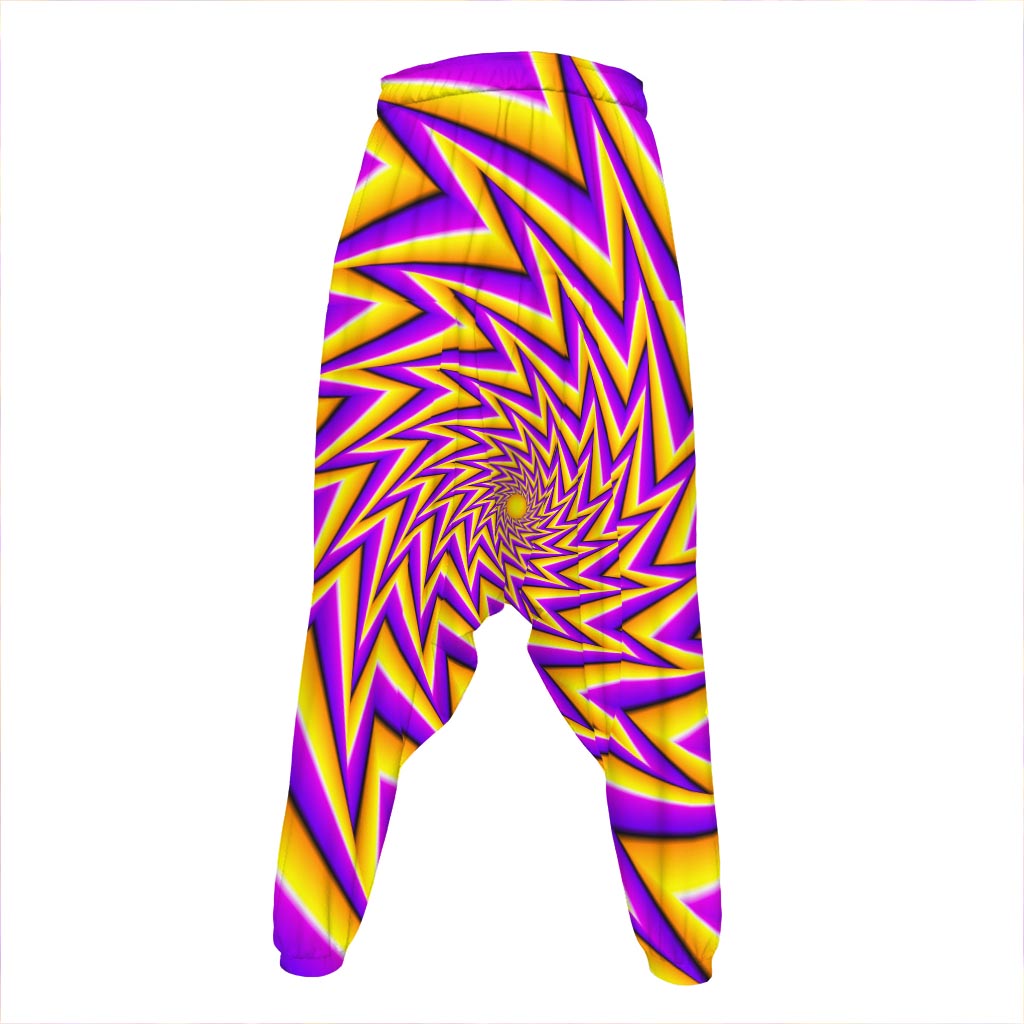 Yellow Big Bang Moving Optical Illusion Hammer Pants