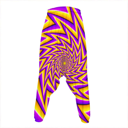 Yellow Big Bang Moving Optical Illusion Hammer Pants