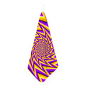 Yellow Big Bang Moving Optical Illusion Hand Towel